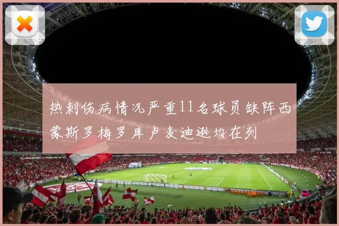 热刺伤病情况严重11名球员缺阵西蒙斯罗梅罗库卢麦迪逊均在列